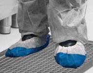 Kengänsuoja Kertakäyttö Deluxe sininen CPE/kuitukangas 40kpl