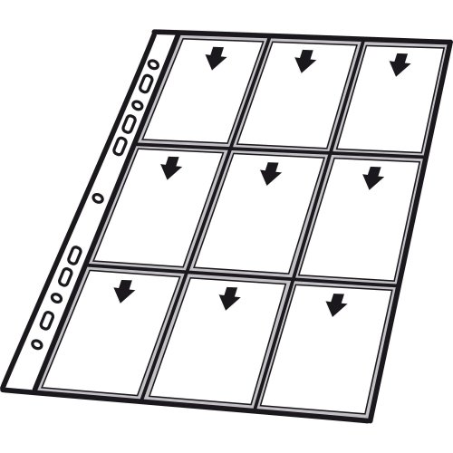 Keräilykorttitasku a4 taskukoko 65 x 89mm kansioreijitys 10kpl