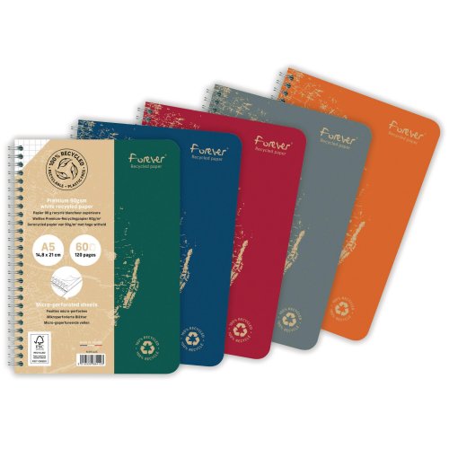 Kierrevihko A5 Rhodia forever /60 ruudutettu x mm