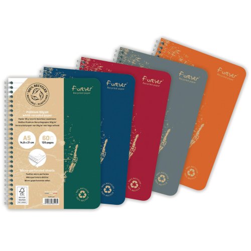 Kierrevihko A5 Rhodia forever /60 viivoilla vihreä