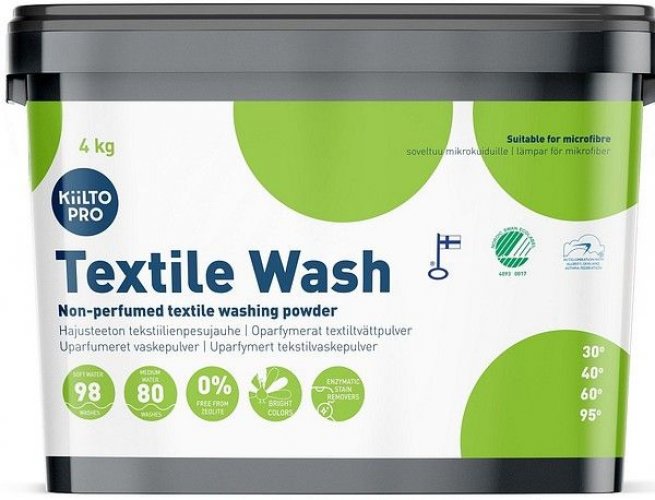 KiiLTO PRO Textile Wash 4kg Tekstiilienpesujauhe