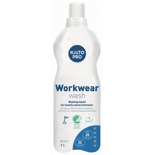 Kiilto pro workwear wash työvaatepesuneste 1l