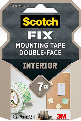 Kiinnitysteippi Scotch Fix Interior 19mm 1,5m max 7kg