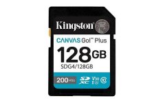 Kingston Canvas Go Plus 128GB SDXC G4 200MB/s C10 UHS-I U3 V30
