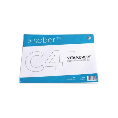 Kirjekuori addbrand c4 100g valk 50kpl
