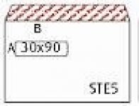 Kirjekuori E5 valkoinen ikkuna 30x90mm tarrasuljenta 1000kpl