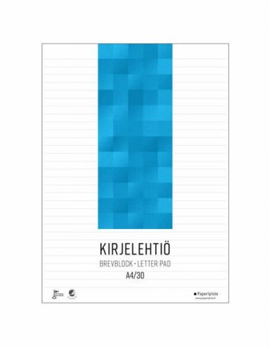 Kirjelehtiö A4 30 lehteä viivoitettu