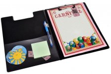 Kirjoitusalusta Kannettava A4 2-os musta + kynäpidike musta muovi