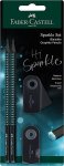 Kirjoitussetti Faber-Castell Sparkle black-ocean 4 osaa