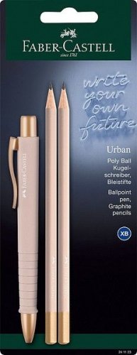 Kirjoitussetti Faber-Castell Urpan BP Poly Ball pale rose