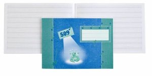 Kirjoitusvihko A5 20 lehteä 9 kaksoisviivaa apuviivoin