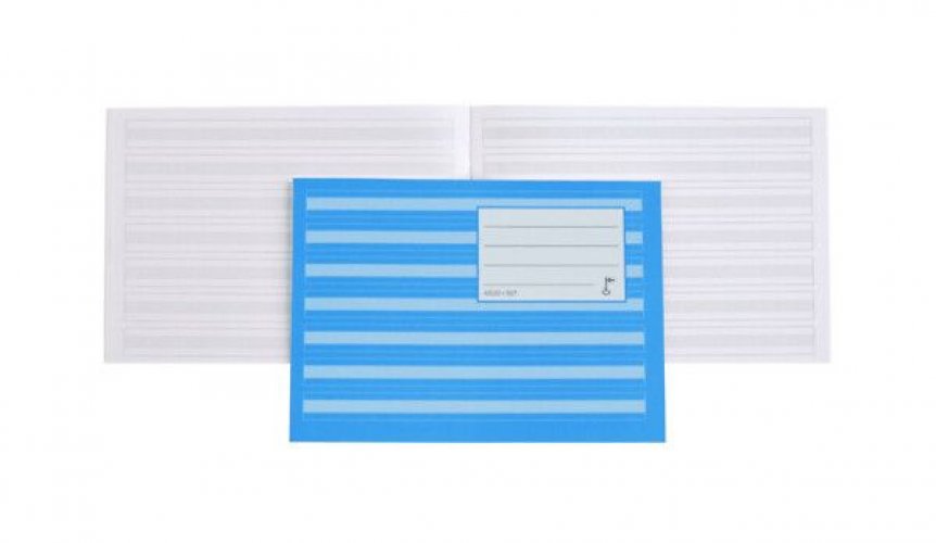 Kirjoitusvihko A5 20 lehteä 7 kaksoisviivaa apuviivoin