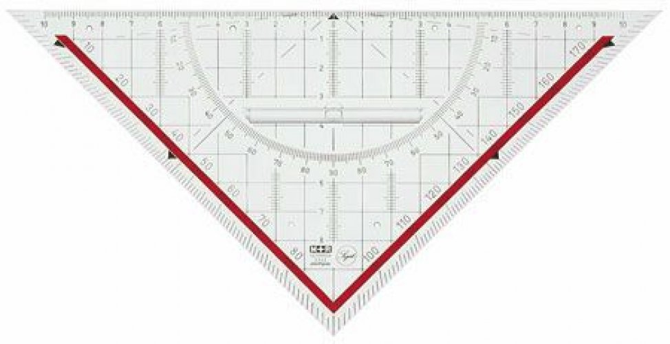 Kolmioviivain Möbius+Ruppert geokolmio 22 cm kahvalla