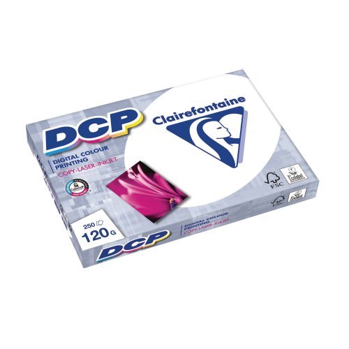 Kopiopaperi A4 120g valkoinen Clairefontaine dcp kpl=250 arkkia 250kpl