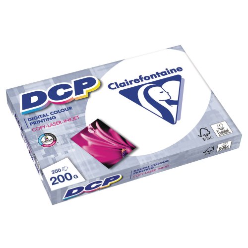 Kopiopaperi A4 200g valkoinen paksu Clairefontaine dcp 1 kpl=250 arkkia 250kpl