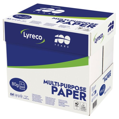 Kopiopaperi A4 80g Lyreco Standard ympäristöystävällinen tulostuspaperi
