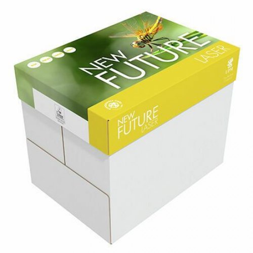 Kopiopaperi A4 80g New Future Laser kääretön kopiopaperi laatikko 2500 irrallista paperiarkkia edullinen hinta