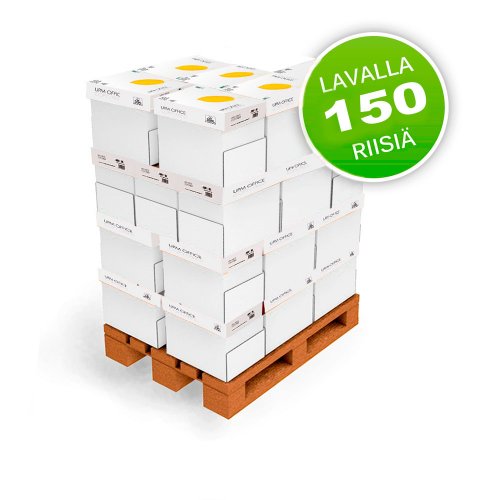 Kopiopaperi lava A4 80g UPM Office valkoinen kotimainen tulostuspaperi 150 riisiä 30 laatikkoa