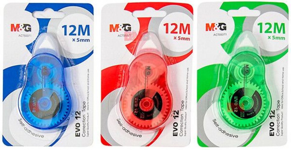 Korjausrolleri MG EVO 12 5mm/12m värilajitelma
