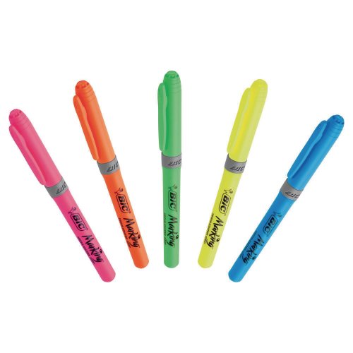 Korostuskynä Bic grip viisto 1,6-3,3mm värilajitelma 5kpl