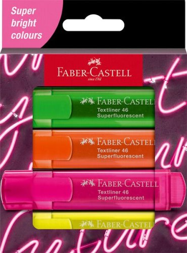 Korostuskynä Faber-Castell Textliner 1546, 4 eri väriä