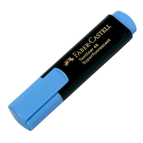 Korostuskynä Faber-Castell Textliner 48 sininen yliviivaustussi korkki kiinni edullinen hinta