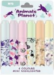 Korostuskynä MG Mini 6 väriä Animals Planet