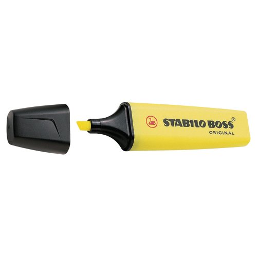 Korostuskynä Stabilo boss viisto 2-5mm keltainen