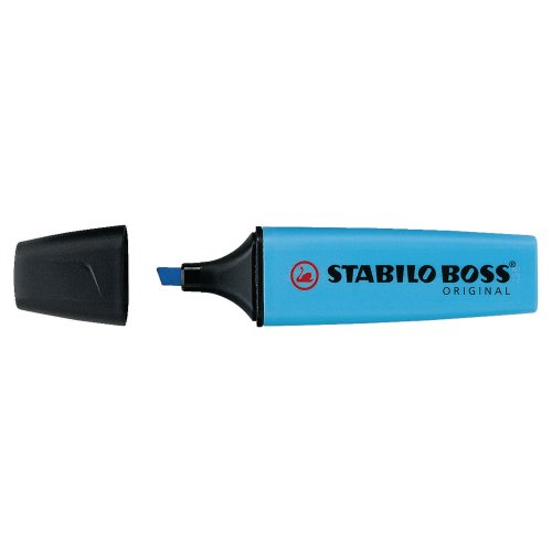 Korostuskynä Stabilo boss viisto 2-5mm sininen