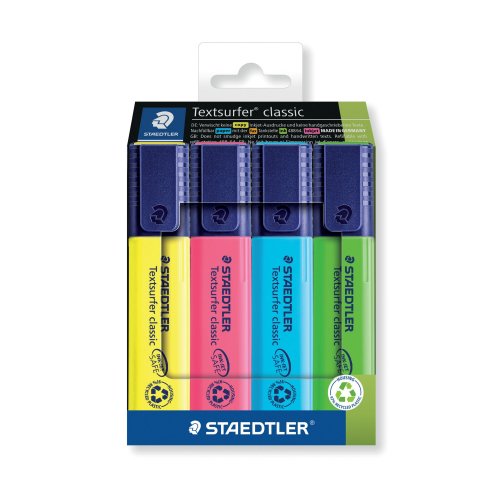 Korostuskynä Staedtler textsurfer 364 viisto 1-5mm värilajitelma 4kpl
