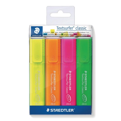 Korostuskynä Staedtler textsurfer rainbow viisto 1-5mm värilaj. 4kpl