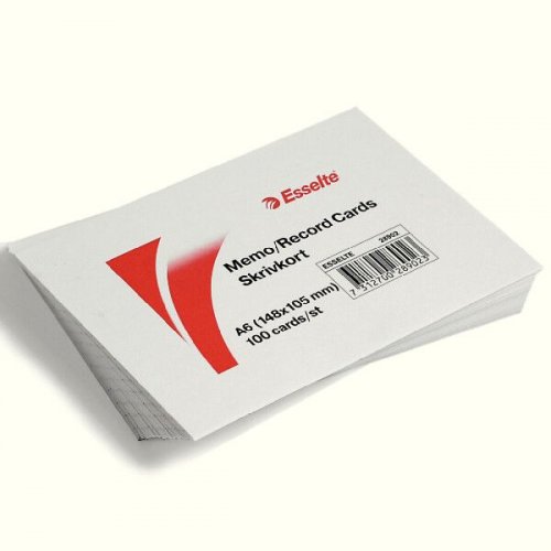 Kortistokortti Esselte A6L 2-väriviivoitus