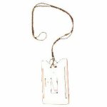 Korttipidin CK5 valkoinen muoviketjulla (10kpl/pss)