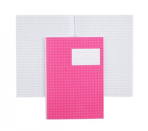 Kouluvihko A5 20 lehteä pinkki 7x7mm ruudutus