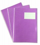 Kouluvihko A5 20 lehteä violetti 7x7mm ruudutus