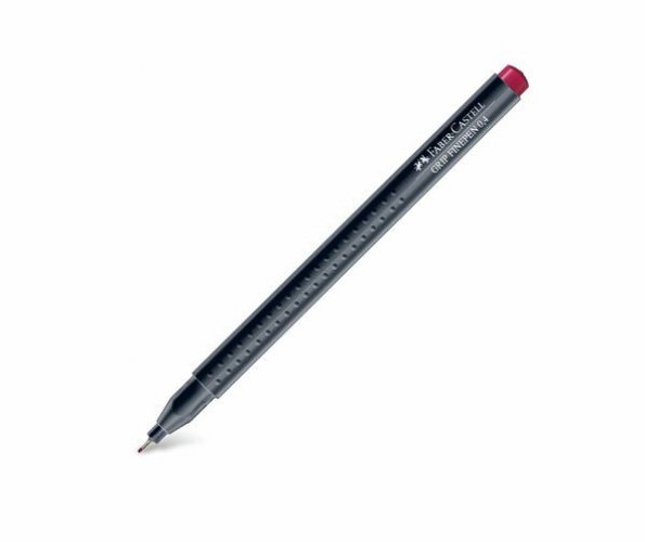 Kuitukärkikynä Faber-Castell Grip Finepen 0,4 karmiininpun