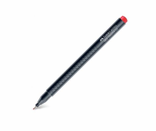 Kuitukärkikynä Faber-Castell Grip Finepen 0,4mm punainen