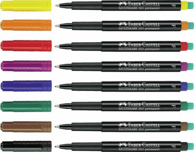Kuitukärkikynä multimark Faber-Castell Fine musta spriiliukoinen