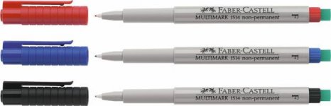 Kuitukärkikynä multimark Faber-Castell Fine musta vesiliukoinen