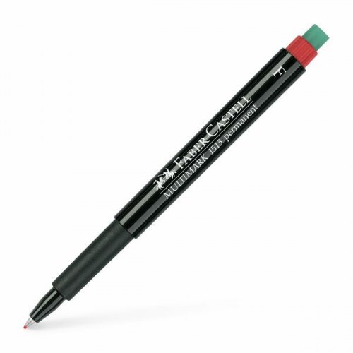 Kuitukärkikynä multimark Faber-Castell Fine punainen spriiliukoinen