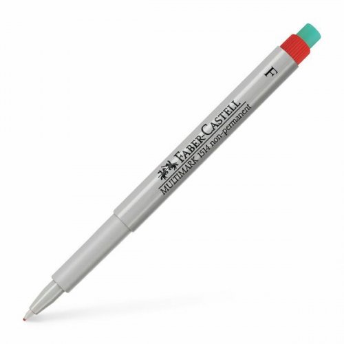 Kuitukärkikynä multimark Faber-Castell Fine punainen vesiliukoinen