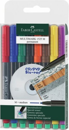 Kuitukärkikynä multimark Faber-Castell Medium 8-sarja spriiliukoinen