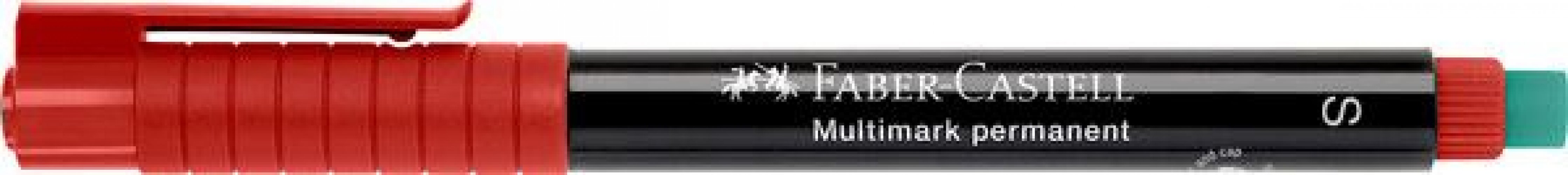 Kuitukärkikynä multimark Faber-Castell Superfine punainen spriiliuk.