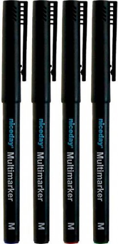 Kuitukärkikynä multimark Niceday 4-srj 1,0mm medium permanent