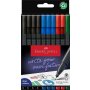 Kuitukärkikynä sarja Faber-Castell Grip Finepen 0,4 mm 10 väriä