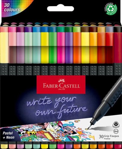 Kuitukärkikynä sarja Grip Finepen 0,4 mm 30 väriä/sarja