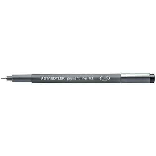 Kuitukärkikynä Staedtler pigment liner 308 0,1mm musta