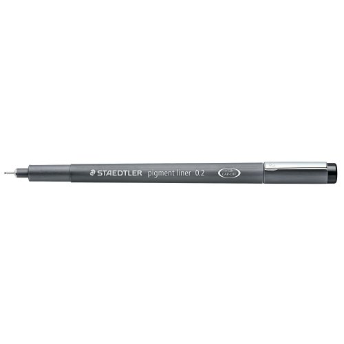 Kuitukärkikynä Staedtler pigment liner 308 0,2mm musta
