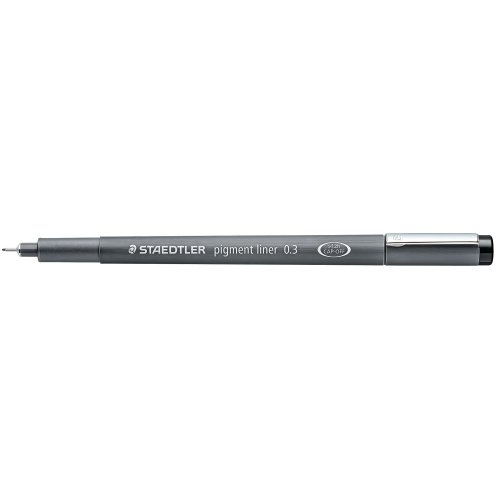 Kuitukärkikynä Staedtler pigment liner 308 0,3mm musta