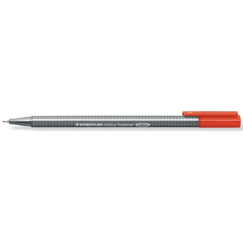 Kuitukärkikynä Staedtler triplus 334-2 0,3mm punainen